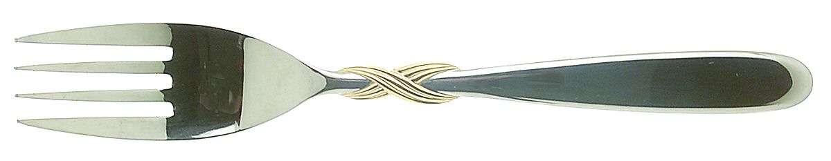 Braid-Gold Accent (Stainless) Individual Salad Fork by Retroneu-1