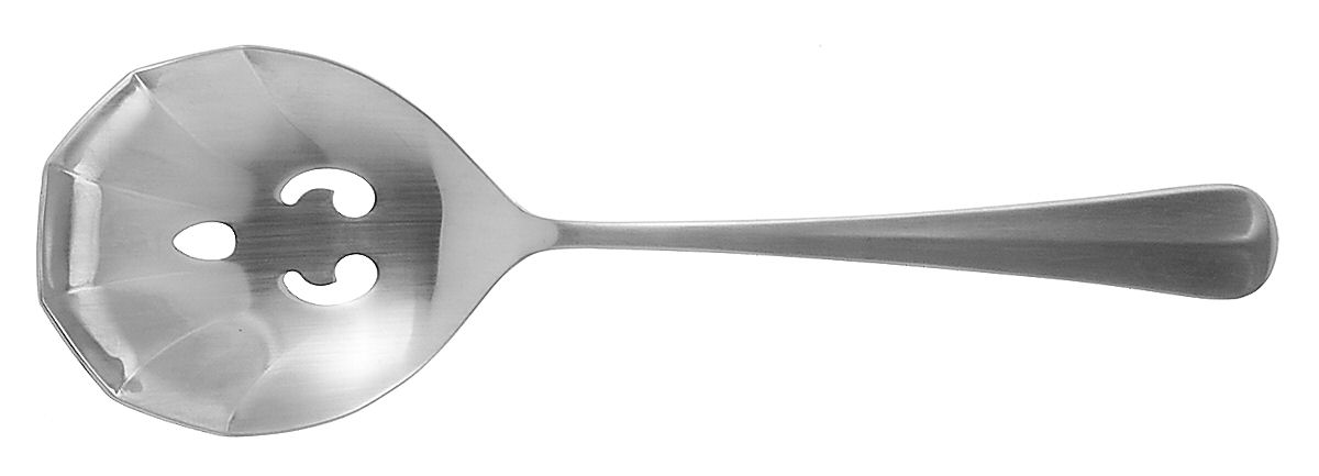 Bradford (Stainless) Pierced Solid Serving Spoon by Retroneu-1