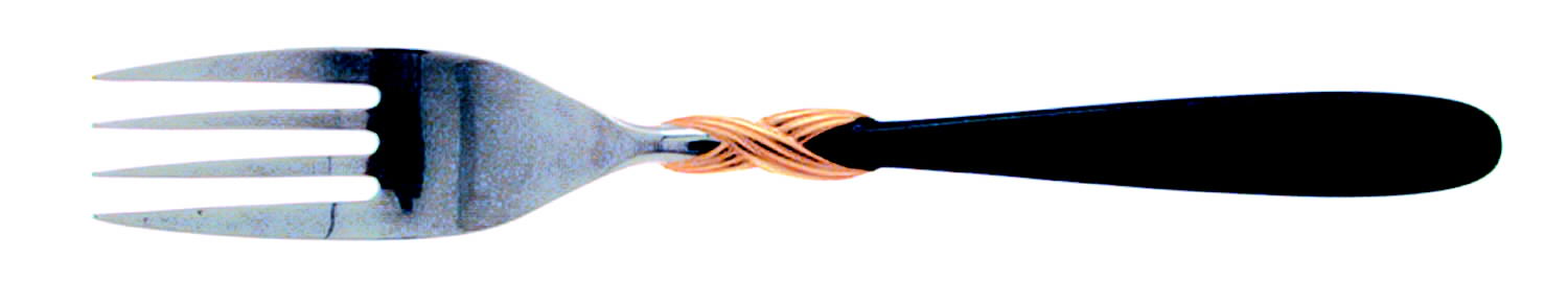 Braid-Onyx (Stainless, Onyxhdl, Gold Accent) Fork by Retroneu-1