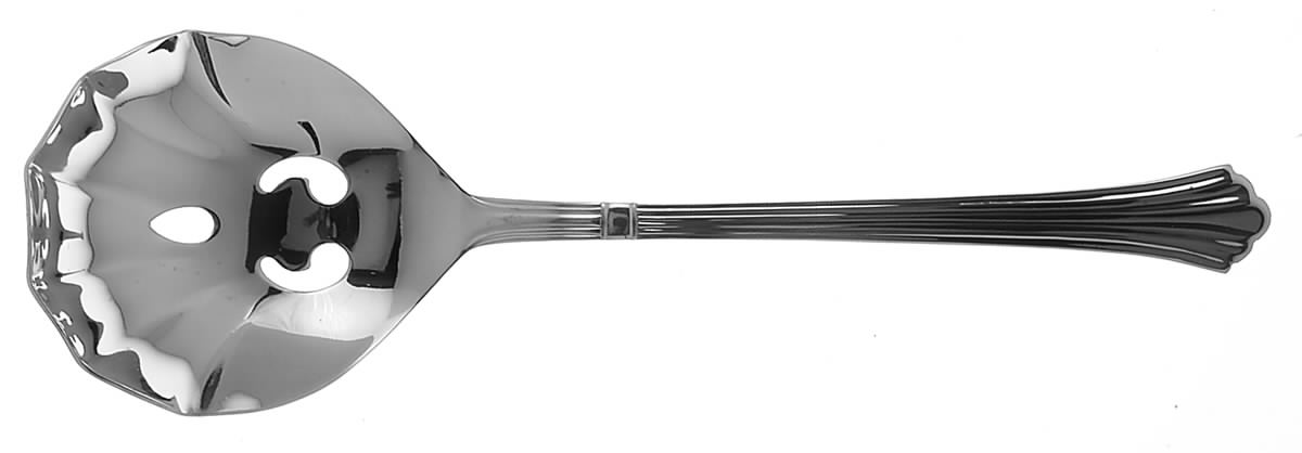 Century (Stainless) Pierced Solid Serving Spoon by Retroneu-1
