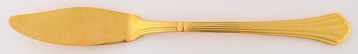 Century Gold (Electroplate) Flat Handle Master Butter Knife by Retroneu-1