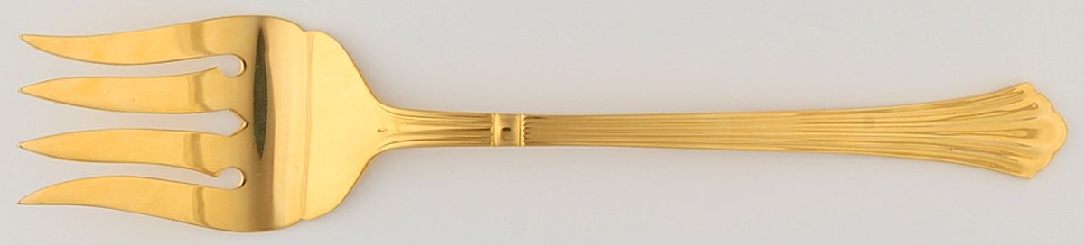 Century Gold (Electroplate) Solid Serving Fork by Retroneu-1