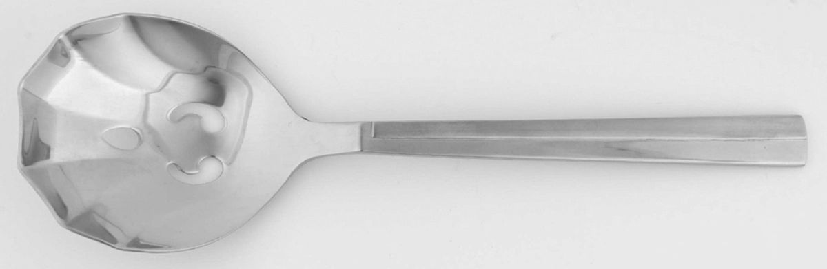Center Stage (Stainless) Pierced Solid Serving Spoon by Retroneu-1