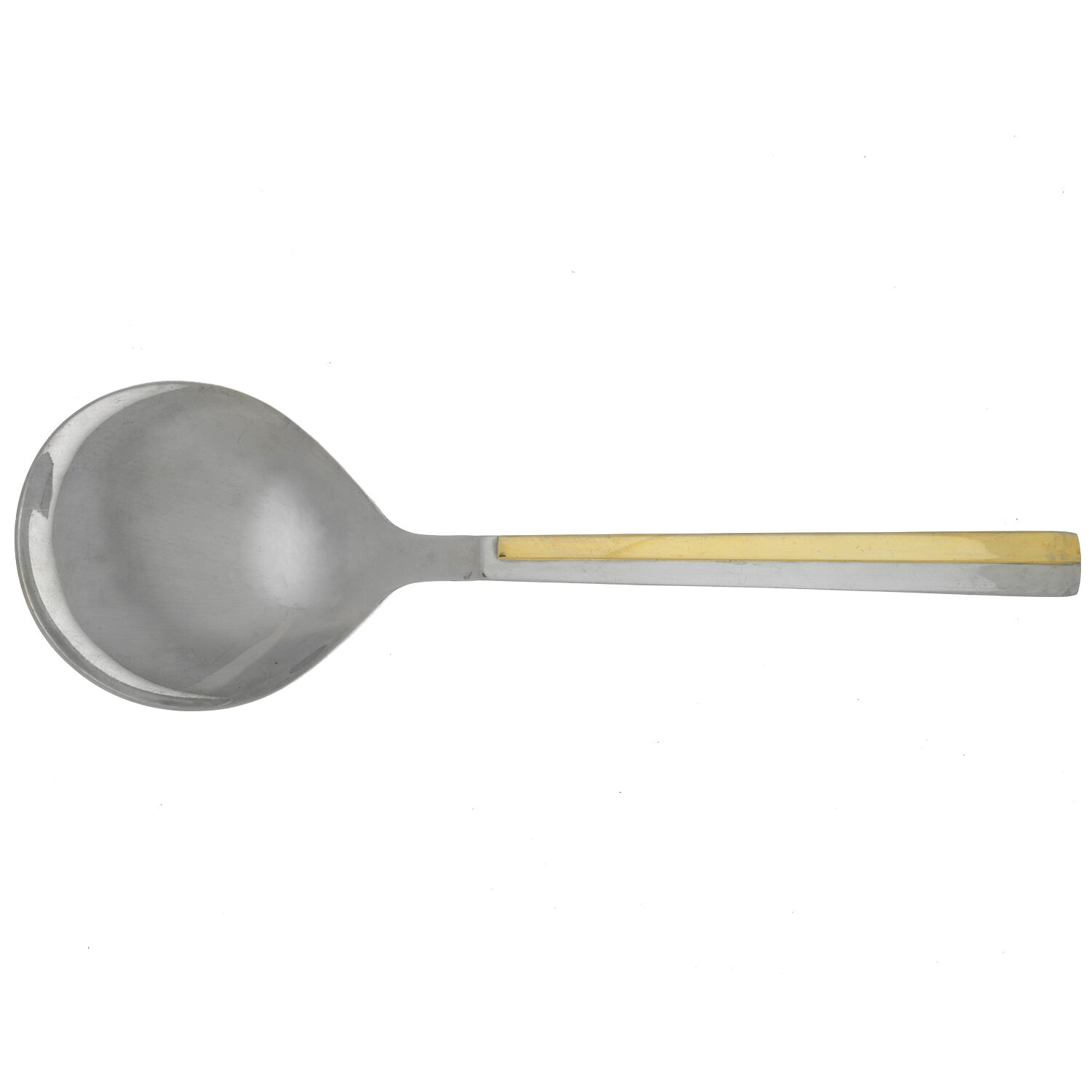 Center Stage (Stainless, Gold Accent) Solid Serving Spoon by Retroneu-1