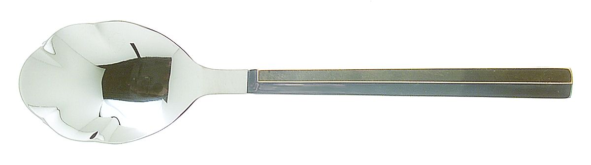Center Stage (Stainless, Gold Accent) Sugar Shell Spoon by Retroneu-1