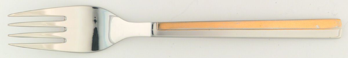 Center Stage (Stainless, Gold Accent) Individual Salad Fork by Retroneu-1