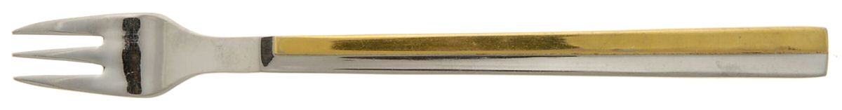 Center Stage (Stainless, Gold Accent) Cocktail/Seafood Fork by Retroneu-1