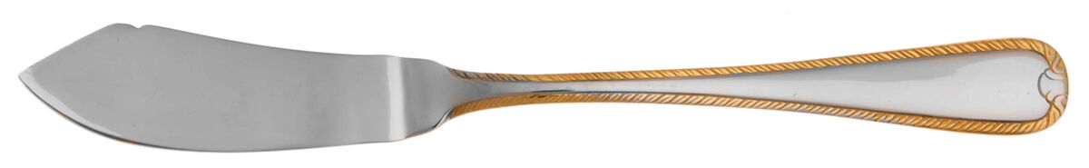 Claridge Gold (Stainless, Gold Acct) Flat Handle Master Butter Knife by Retroneu-1