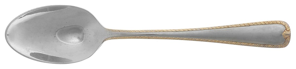 Claridge Gold (Stainless, Gold Acct) Place/Oval Soup Spoon by Retroneu-1