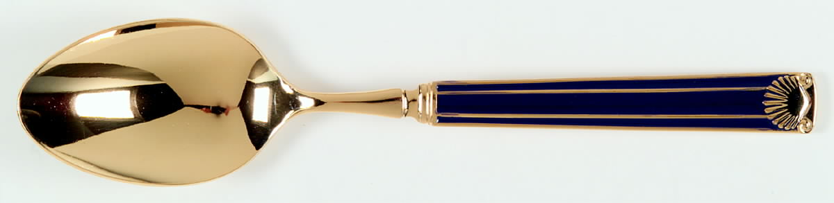Cloisonee Shell-Blue Place/Oval Soup Spoon by Retroneu-1