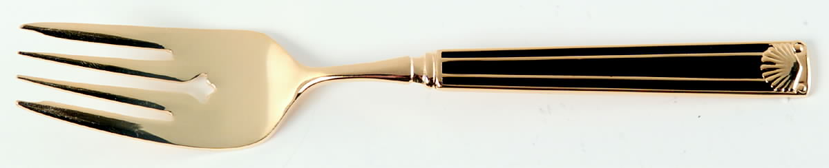 Cloisonee Shell-Black Individual Salad Fork by Retroneu-1