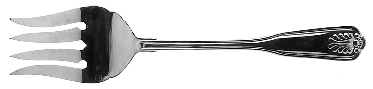 Coventry Shell (Silverplate) Solid Serving Fork by Retroneu-1