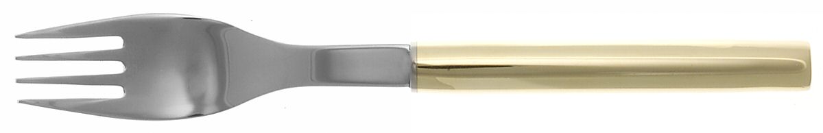Cylinder Gold (Gold Electroplate) Individual Salad Fork by Retroneu-1