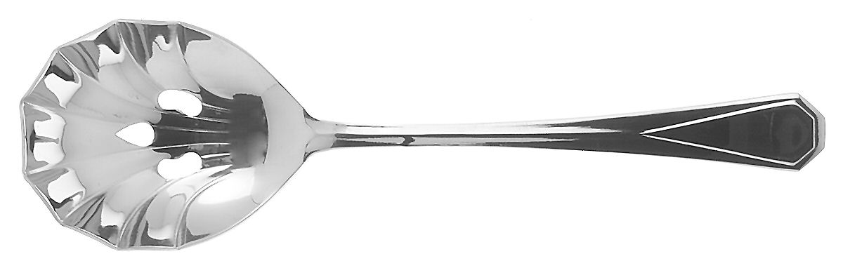 Devon (Stainless) Pierced Solid Serving Spoon by Retroneu-1