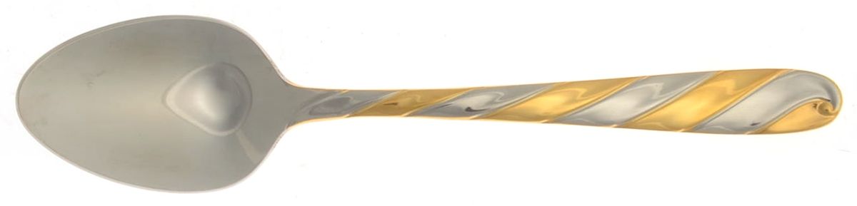Diagonal-Gold (Stainless, Gold Accent) Teaspoon by Retroneu-1