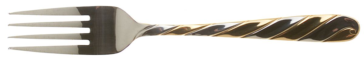 Diagonal-Gold (Stainless, Gold Accent) Individual Salad Fork by Retroneu-1