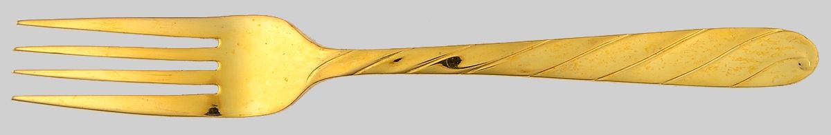 Diagonal Gold (Gold Electroplate) Fork by Retroneu-1