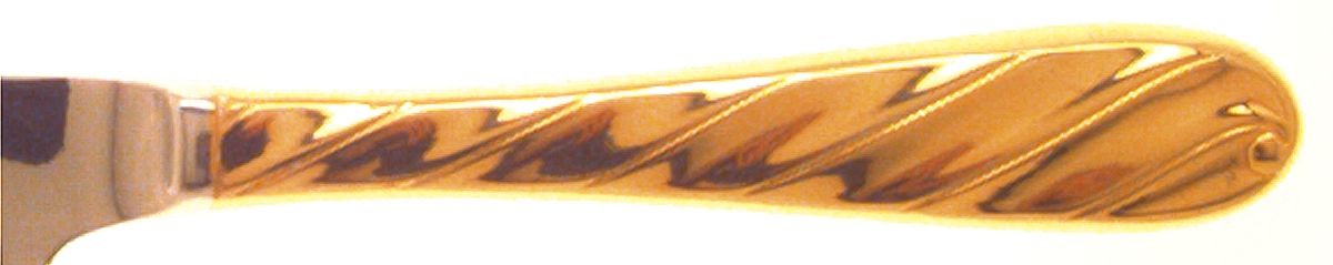 Diagonal Gold (Gold Electroplate) New French Hollow Knife by Retroneu-1