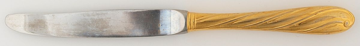 Diagonal Gold (Gold Electroplate) Modern Hollow Knife by Retroneu-1