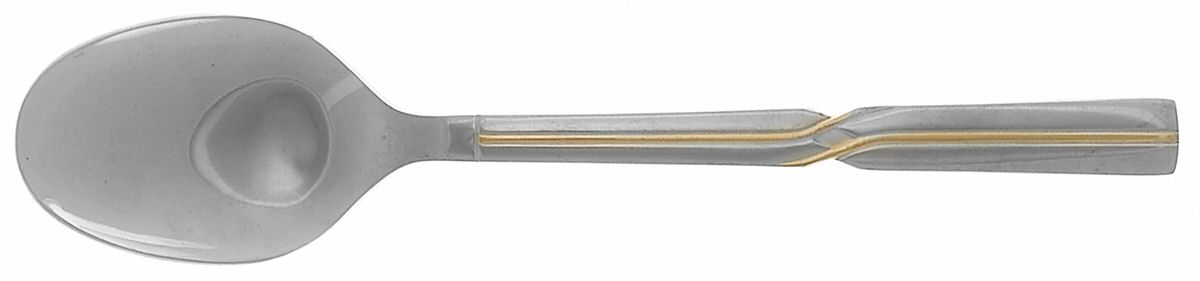 Diamond-Gold (Stnls, Gold Acct) Place/Oval Soup Spoon by Retroneu-1