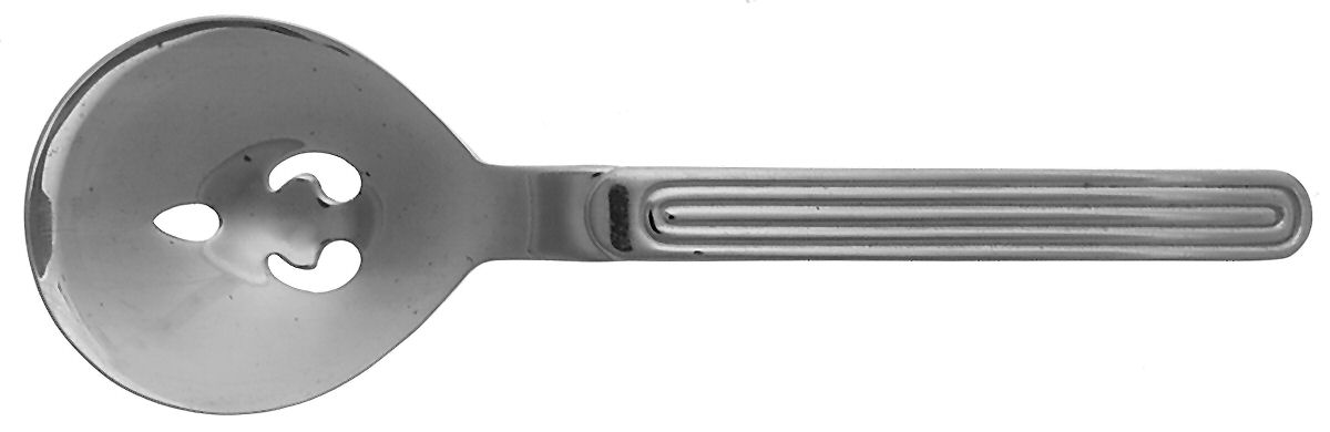 Ellipse (Stainless) Pierced Solid Serving Spoon by Retroneu-1