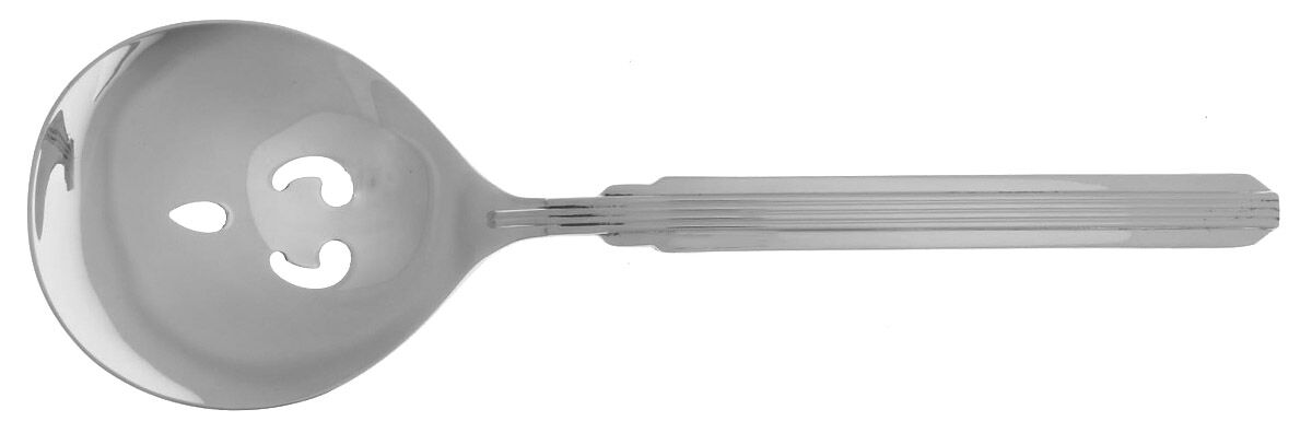 Empire State (Stainless) Pierced Solid Serving Spoon by Retroneu-1