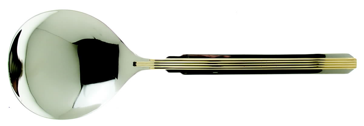 Empire State-Gold (Stainless) Solid Serving Spoon by Retroneu-1