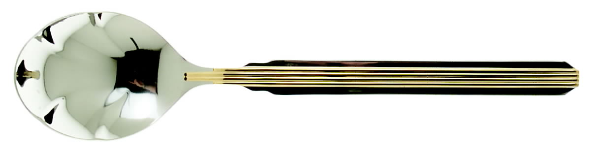 Empire State-Gold (Stainless) Sugar Shell Spoon by Retroneu-1