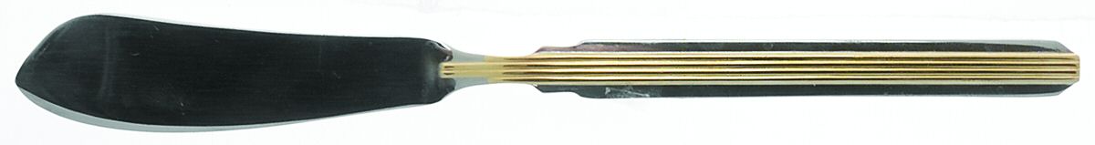 Empire State-Gold (Stainless) Flat Handle Master Butter Knife by Retroneu-1