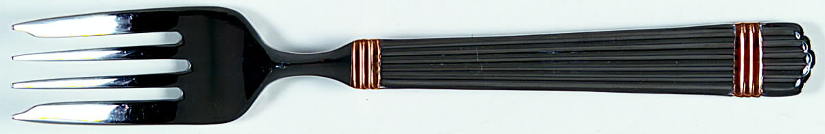 Esprit-Gold (Stainless, Gold Accent, 5 Ribs) Individual Salad Fork by Retroneu-1