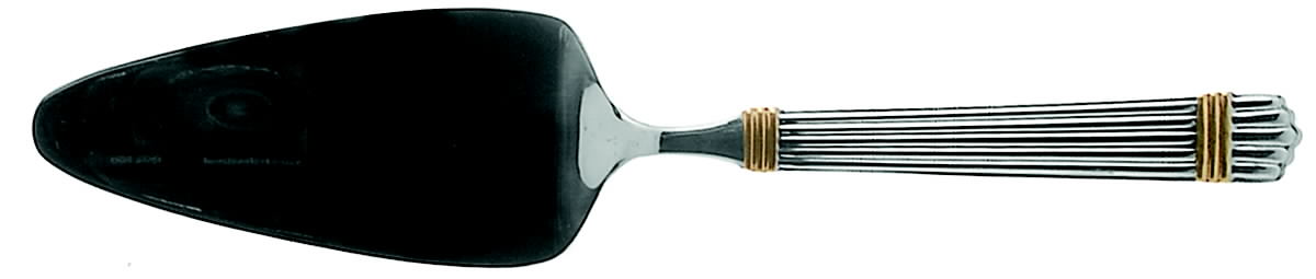Esprit-Gold (Stainless, Gold Accent, 5 Ribs) All Stainless Pie Server by Retroneu-1