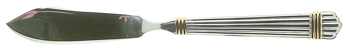 Esprit-Gold (Stainless, Gold Accent, 5 Ribs) Flat Handle Master Butter Knife by Retroneu-1