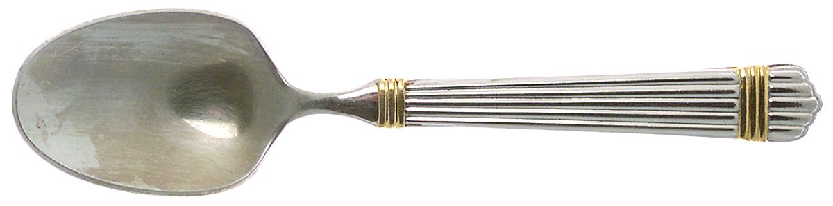 Esprit-Gold (Stainless, Gold Accent, 5 Ribs) Teaspoon by Retroneu-1