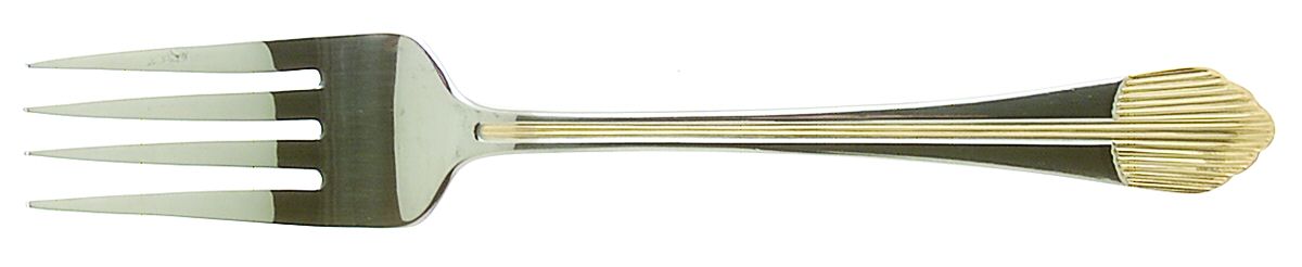 Flare (Stainless-Gold Accent) Individual Salad Fork by Retroneu-1