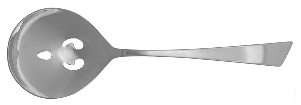 Futura (Stainless) Pierced Solid Serving Spoon by Retroneu-1