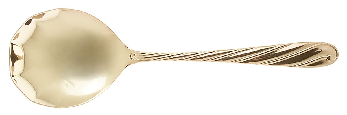 Nuance Gold (Gold Electroplate) Solid Serving Spoon by Retroneu-1