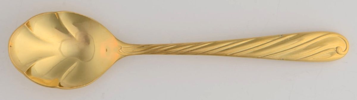 Nuance Gold (Gold Electroplate) Sugar Shell Spoon by Retroneu-1