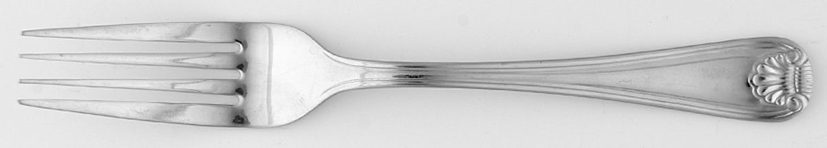 Hampton Shell (Stainless, Gold Accent) Fork by Retroneu-1