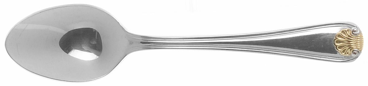 Hampton Shell (Stainless, Gold Accent) Teaspoon by Retroneu-1