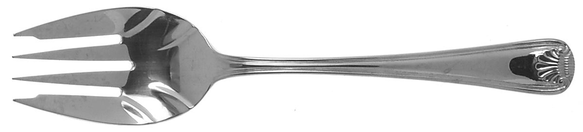 Hampton Shell (Stainless) Solid Serving Fork by Retroneu-1
