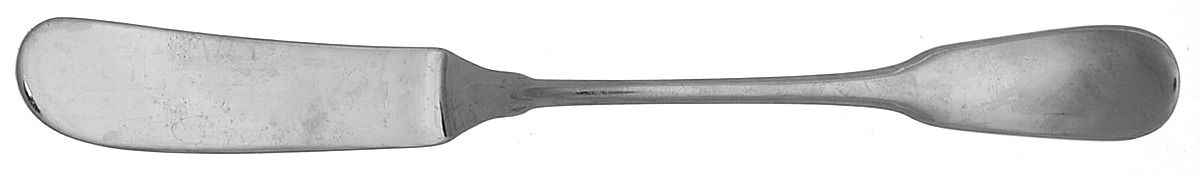 Haverhill (Stainless-Glossy Fin) Flat Handle Butter Spreader by Retroneu-1
