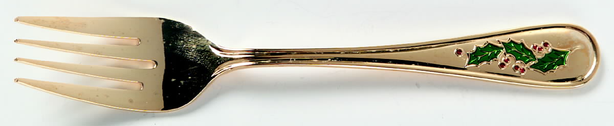 Hollyday (Gold Electroplate) Individual Salad Fork by Retroneu-1
