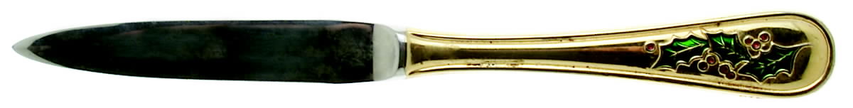 Hollyday (Gold Electroplate) Letter Opener with Stainless Blade by Retroneu-1