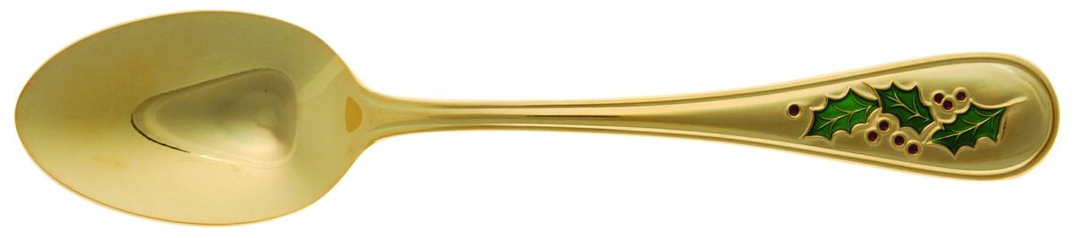 Hollyday (Gold Electroplate) Place/Oval Soup Spoon by Retroneu-1