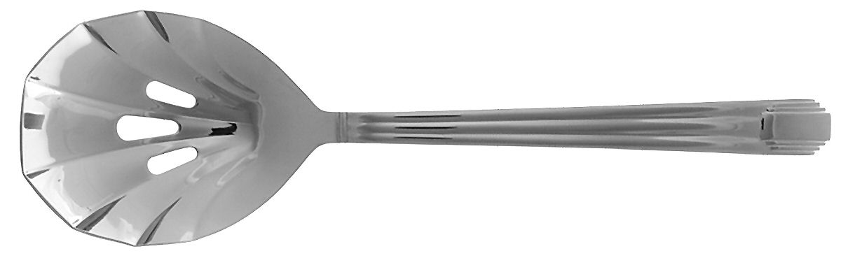 Ile De France (Stainless) Pierced Solid Serving Spoon by Retroneu-1