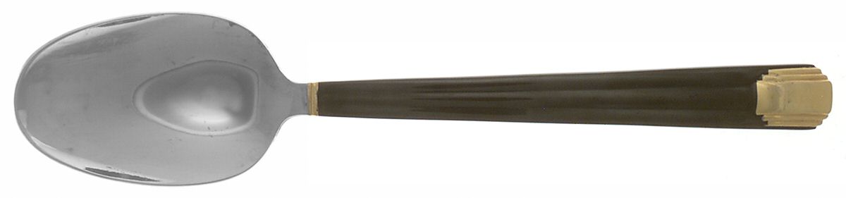 Ile De France (Stainless, Black Handle) Place/Oval Soup Spoon by Retroneu-1