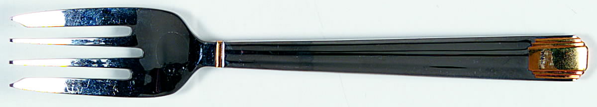 Ile De France (Stainless-Gold Accent) Individual Salad Fork by Retroneu-1