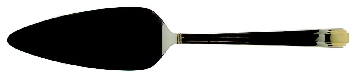 Ile De France (Stainless-Gold Accent) All Stainless Pie Server by Retroneu-1