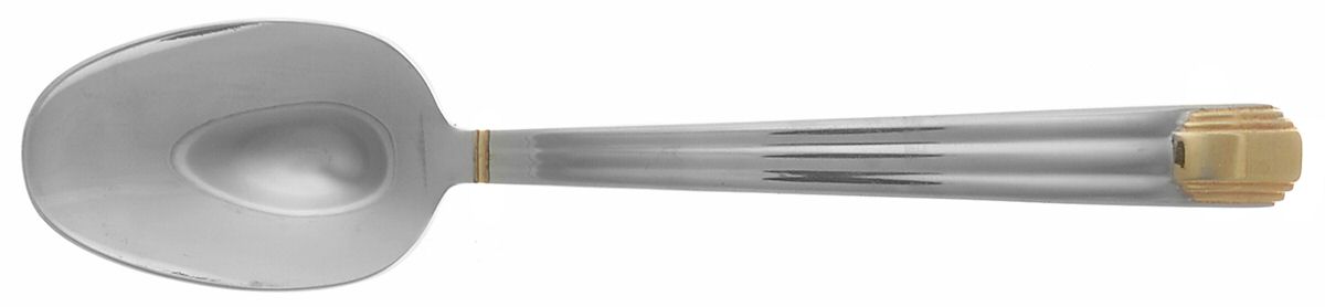 Ile De France (Stainless-Gold Accent) Place/Oval Soup Spoon by Retroneu-1