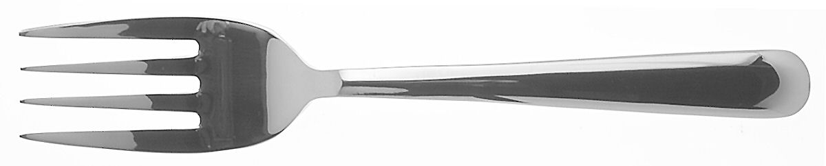Image (Stainless) Medium Solid Cold Meat Serving Fork by Retroneu-1